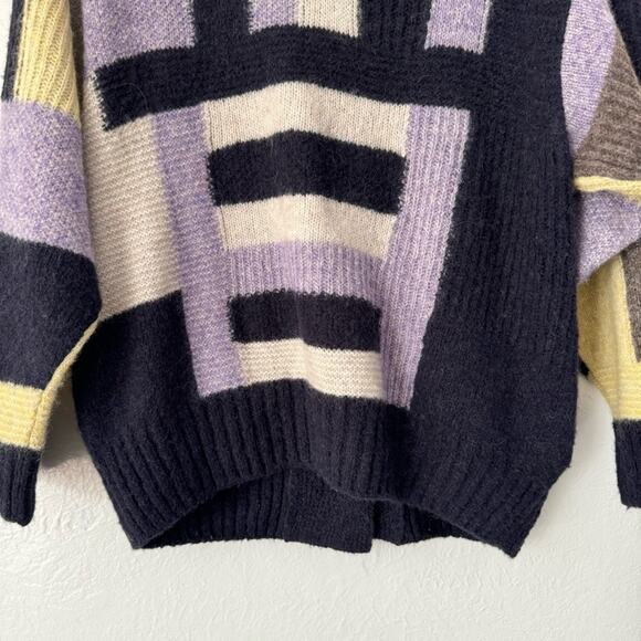 Closed Colorblocked Alpaca Wool Blend Oversized Cardigan - Picture 11 of 16